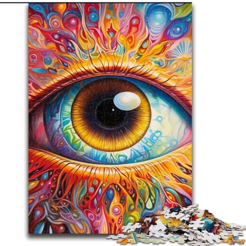 Puzzle für Erwachsene, 1000 Teile, Psychedelic Eyes, anspruchsvolles Denkspiel, Familienaktivität, Heimdekoration, (Größe: 50x75cm) von LGSHENG