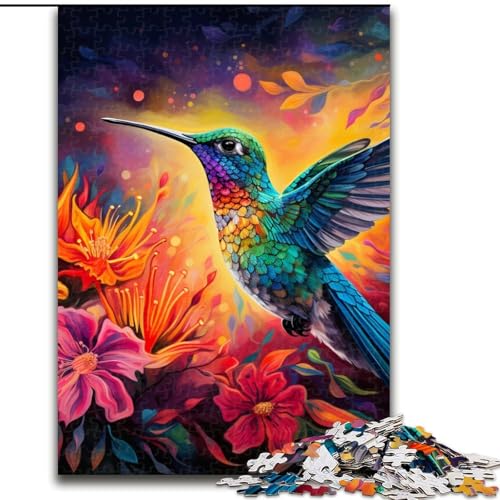 Puzzle für Erwachsene, 1000 Teile, Psychedelischer Kolibri, anspruchsvolles Denkspiel, Familienaktivität, Heimdekoration, (Größe: 26x38cm) von LGSHENG