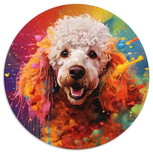 Puzzle für Erwachsene, 1000 Teile, Pudel, runde Papppuzzles, Muttertag, Geburtstage, Weihnachten, 67,5 x 67,5 cm Puzzle für Erwachsene, 1000 Teile, Pudel, runde Papppuzzles, Muttertag, Geburtstage, Weihnachten, 67,5 x 67,5 cm von LGSHENG