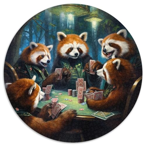 Puzzle für Erwachsene, 1000 Teile, Roter Panda spielt Poker, Puzzles für Erwachsene, interaktives Familienspiel, DIY-Heimdekoration, Gehirn-Herausforderung, Geschenk, 67,5 x 67,5 cm Puzzle für Erwachsene, 1000 Teile, Roter Panda spielt Poker, Puzzles für Erwachsene, interaktives Familienspiel, DIY-Heimdekoration, Gehirn-Herausforderung, Geschenk, 67,5 x 67,5 cm von LGSHENG