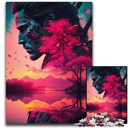 Puzzle für Erwachsene, 1000 Teile, Sakura-Krieger-Puzzle für Erwachsene, hochschwieriges Denkspiel für Jugendliche, 26x38cm von LGSHENG