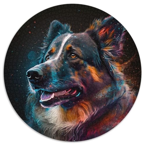 Puzzle für Erwachsene, 1000 Teile, Schäferhund, rund, Denksportspiel, interaktives Familienspiel, geeignet für Kinder ab 14 Jahren, 67,5 x 67,5 cm Puzzle für Erwachsene, 1000 Teile, Schäferhund, rund, Denksportspiel, interaktives Familienspiel, geeignet für Kinder ab 14 Jahren, 67,5 x 67,5 cm von LGSHENG