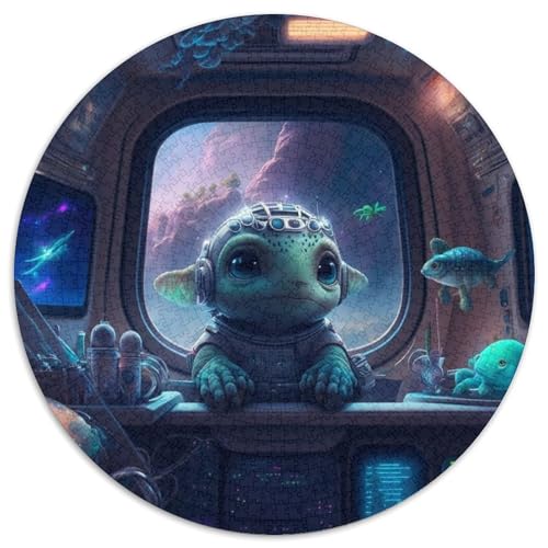 Puzzle für Erwachsene, 1000 Teile, Schildkröte, Marineblau, rund, interaktives Familienspiel, Denksportaufgabe, Lernspielzeug, 67,5 x 67,5 cm Puzzle für Erwachsene, 1000 Teile, Schildkröte, Marineblau, rund, interaktives Familienspiel, Denksportaufgabe, Lernspielzeug, 67,5 x 67,5 cm von LGSHENG
