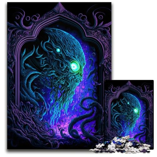 Puzzle für Erwachsene, 1000 Teile, Schwarzes Monster, Puzzle für Erwachsene, hochschwieriges Denkspiel für Jugendliche, 26x38cm von LGSHENG