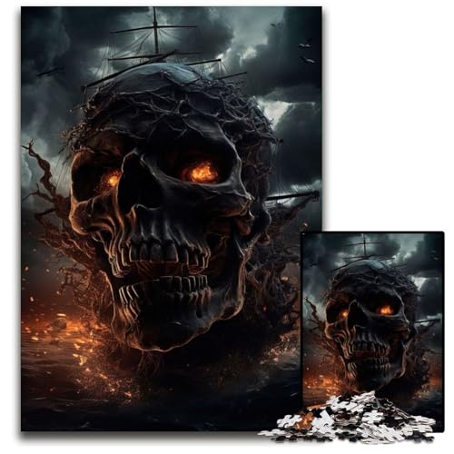 Puzzle für Erwachsene, 1000 Teile, Skelettschiff-Puzzle für Erwachsene, hochschwieriges Denkspiel für Jugendliche, 50x75cm von LGSHENG