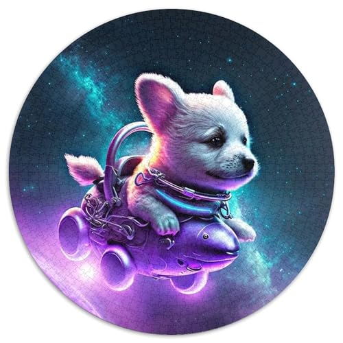 Puzzle für Erwachsene, 1000 Teile, Space Dog, rund, Denksportspiel, interaktives Familienspiel, geeignet für Kinder ab 14 Jahren, 67,5 x 67,5 cm Puzzle für Erwachsene, 1000 Teile, Space Dog, rund, Denksportspiel, interaktives Familienspiel, geeignet für Kinder ab 14 Jahren, 67,5 x 67,5 cm von LGSHENG