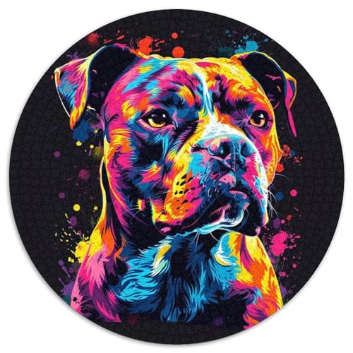 Puzzle für Erwachsene, 1000 Teile, Staffordshire Bull Terrier, Papppuzzle, Denkspiel für Teenager, 67,5 x 67,5 cm Puzzle für Erwachsene, 1000 Teile, Staffordshire Bull Terrier, Papppuzzle, Denkspiel für Teenager, 67,5 x 67,5 cm von LGSHENG
