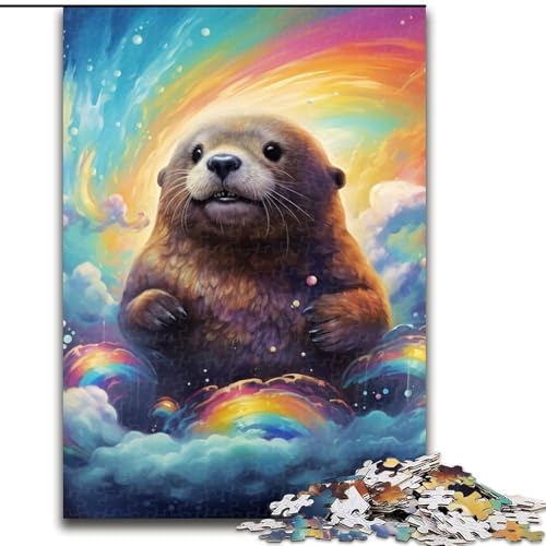 Puzzle für Erwachsene, 1000 Teile, Sternenhimmel-Otter-Puzzle, Denksportspiel für Teenager, Familienspieleabend (Größe: 26x38cm) von LGSHENG