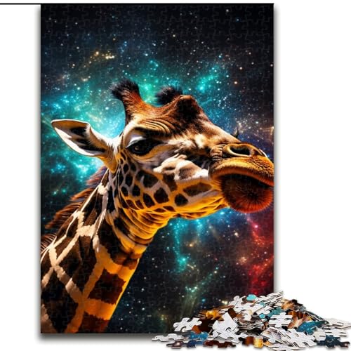 Puzzle für Erwachsene, 1000 Teile, Sterntier-Giraffe, anspruchsvolles Denkspiel für Teenager, perfekt als Heimdekoration oder Geschenk (Größe: 50x75cm) von LGSHENG