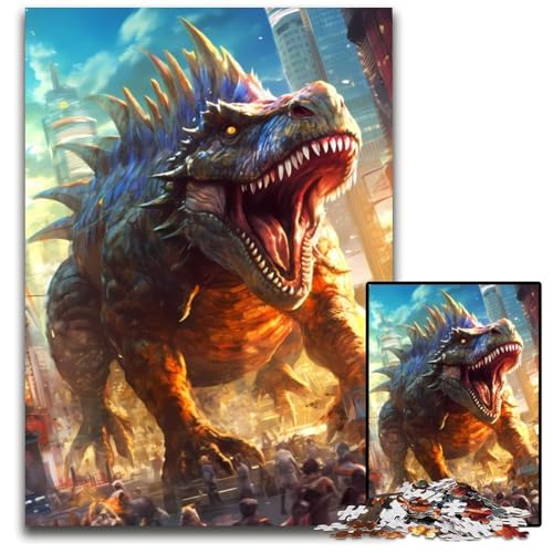 Puzzle für Erwachsene, 1000 Teile, T-Rex-Dinosaurier-Wut, Puzzle für Erwachsene, hochschwieriges Denkspiel für Jugendliche, 50x75cm von LGSHENG