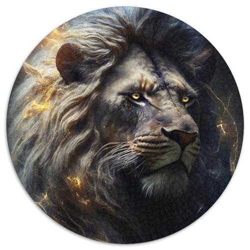 Puzzle für Erwachsene, 1000 Teile, Thunder Lions, rund, interaktives Familienspiel, Denksportaufgabe, Lernspielzeug, 67,5 x 67,5 cm Puzzle für Erwachsene, 1000 Teile, Thunder Lions, rund, interaktives Familienspiel, Denksportaufgabe, Lernspielzeug, 67,5 x 67,5 cm von LGSHENG