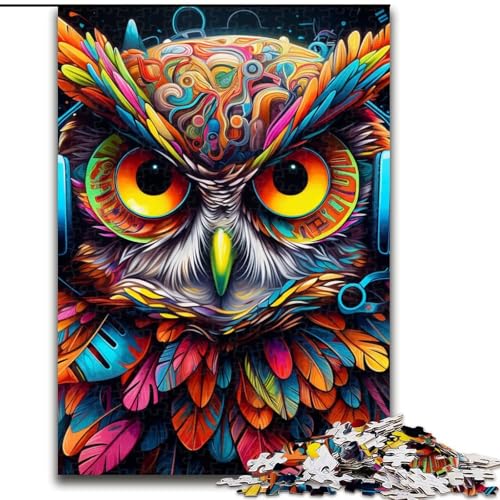Puzzle für Erwachsene, 1000 Teile, Tier-Eulen-Puzzle, Denksportspiel für Teenager, Familienspieleabend (Größe: 26x38cm) von LGSHENG