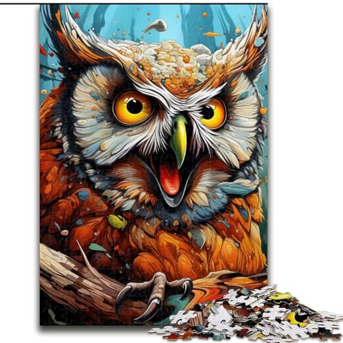 Puzzle für Erwachsene, 1000 Teile, Tier-Eulen-Puzzle, Spielgeschenk für Erwachsene, interaktives Familienspiel, Gehirn-Herausforderungsgeschenk (Größe: 50x75cm) von LGSHENG