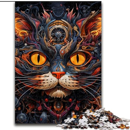 Puzzle für Erwachsene, 1000 Teile, Tier- und Katzen-Puzzle, Denksportspiel für Teenager, Familienspieleabend (Größe: 26x38cm) von LGSHENG