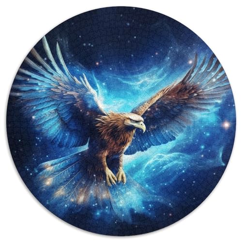 Puzzle für Erwachsene, 1000 Teile, Tieradler, rund, interaktives Familienspiel, Denksportaufgabe, Geschenk, Lernspielzeug (67,5 x 67,5 cm) von LGSHENG