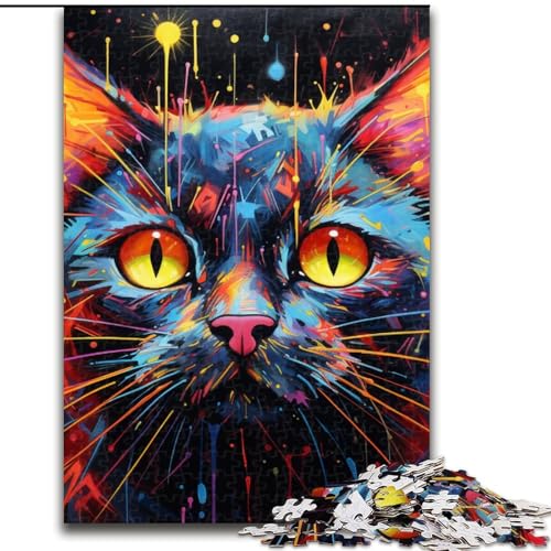 Puzzle für Erwachsene, 1000 Teile, Tiere, Katzen, anspruchsvolles Denkspiel für Teenager, perfekt als Heimdekoration oder Geschenk (Größe: 50x75cm) von LGSHENG
