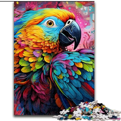 Puzzle für Erwachsene, 1000 Teile, Tiere, Vögel, Papageien, Puzzle, perfekt für Teenager, Familienzusammenhalt, Denksportaufgabe und DIY-Geschenk zur Heimdekoration (Größe: 50x75cm) von LGSHENG