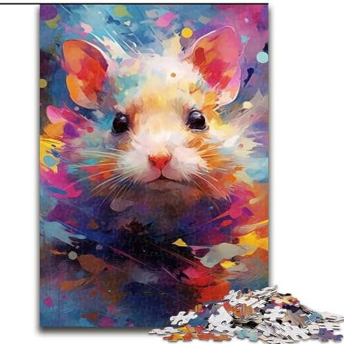 Puzzle für Erwachsene, 1000 Teile, Tiermaus, buntes Puzzle für Teenager, Familienspieleabend, hirnfordernde Geschenkidee (Größe: 26x38cm) von LGSHENG