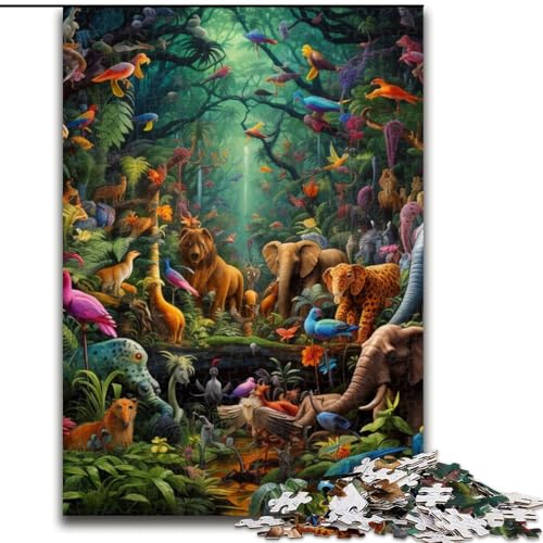 Puzzle für Erwachsene, 1000 Teile, Tierwelt-Puzzle, anspruchsvolles Denkspiel für Teenager, Spaß für den Spieleabend mit der Familie (Größe: 50x75cm) von LGSHENG