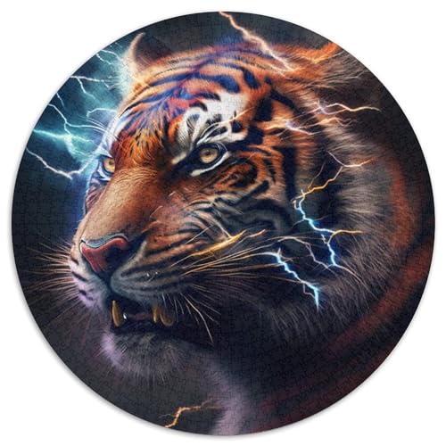Puzzle für Erwachsene, 1000 Teile, Tiger, rund, Denksportspiel, interaktives Familienspiel, geeignet für Kinder ab 14 Jahren, 67,5 x 67,5 cm Puzzle für Erwachsene, 1000 Teile, Tiger, rund, Denksportspiel, interaktives Familienspiel, geeignet für Kinder ab 14 Jahren, 67,5 x 67,5 cm von LGSHENG