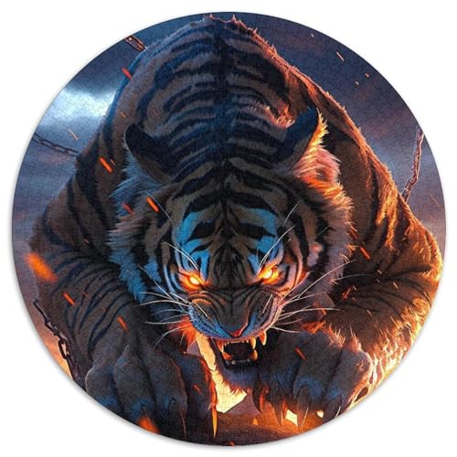 Puzzle für Erwachsene, 1000 Teile, Tiger, rund, Denksportspiel, interaktives Familienspiel, geeignet für Kinder ab 14 Jahren, 67,5 x 67,5 cm Puzzle für Erwachsene, 1000 Teile, Tiger, rund, Denksportspiel, interaktives Familienspiel, geeignet für Kinder ab 14 Jahren, 67,5 x 67,5 cm von LGSHENG