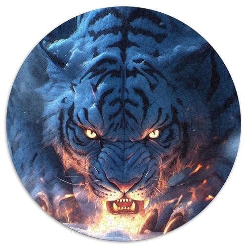 Puzzle für Erwachsene, 1000 Teile, Tiger, rund, Denksportspiel, interaktives Familienspiel, geeignet für Kinder ab 14 Jahren, 67,5 x 67,5 cm Puzzle für Erwachsene, 1000 Teile, Tiger, rund, Denksportspiel, interaktives Familienspiel, geeignet für Kinder ab 14 Jahren, 67,5 x 67,5 cm von LGSHENG