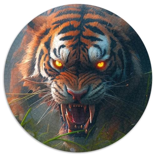 Puzzle für Erwachsene, 1000 Teile, Tiger-Puzzle aus Pappe, perfekt für Halloween, Weihnachten, Geburtstagsgeschenk, 67,5 x 67,5 cm von LGSHENG