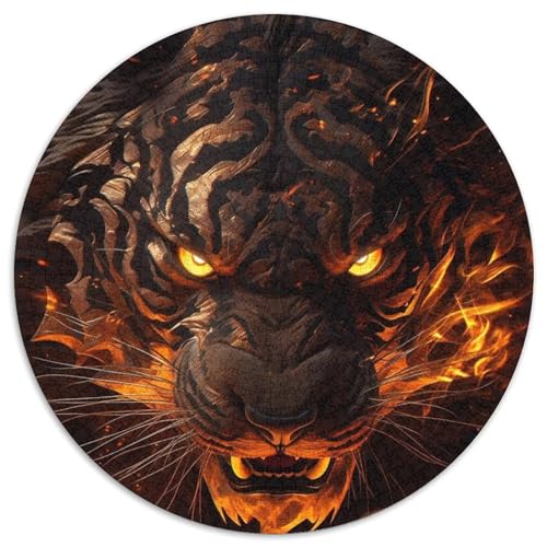 Puzzle für Erwachsene, 1000 Teile, Tiger-Puzzle aus Pappe, perfekt für Halloween, Weihnachten, Geburtstagsgeschenk, 67,5 x 67,5 cm von LGSHENG