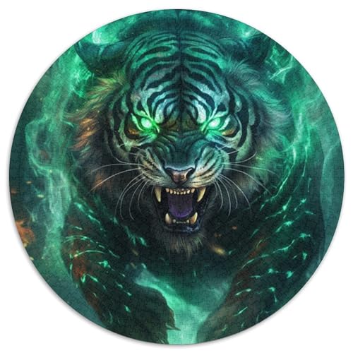 Puzzle für Erwachsene, 1000 Teile, Tiger-Puzzle aus Pappe, perfekt für Halloween, Weihnachten, Geburtstagsgeschenk, 67,5 x 67,5 cm von LGSHENG