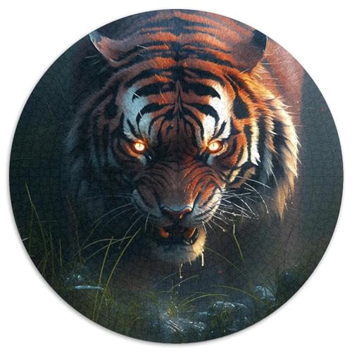 Puzzle für Erwachsene, 1000 Teile, Tiger-Puzzle aus Pappe, perfekt für Halloween, Weihnachten, Geburtstagsgeschenk, 67,5 x 67,5 cm Puzzle für Erwachsene, 1000 Teile, Tiger-Puzzle aus Pappe, perfekt für Halloween, Weihnachten, Geburtstagsgeschenk, 67,5 x 67,5 cm von LGSHENG