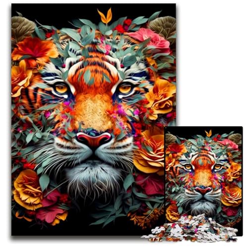 Puzzle für Erwachsene, 1000 Teile, Tiger-Unmögliches Puzzle für Erwachsene, ideal für Familienspaß, Entspannung, 50x75cm von LGSHENG
