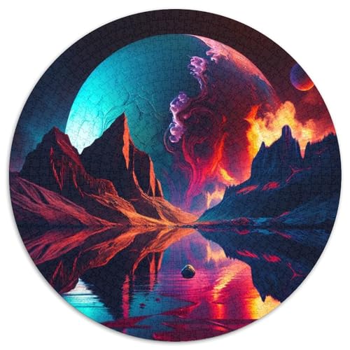 Puzzle für Erwachsene, 1000 Teile, Universum, Planet, rund, Denksportspiel, interaktives Familienspiel, geeignet für Kinder ab 14 Jahren, 67,5 x 67,5 cm Puzzle für Erwachsene, 1000 Teile, Universum, Planet, rund, Denksportspiel, interaktives Familienspiel, geeignet für Kinder ab 14 Jahren, 67,5 x 67,5 cm von LGSHENG