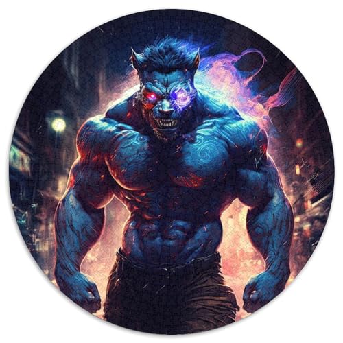 Puzzle für Erwachsene, 1000 Teile, Void Walker Lycanthrope, runde Puzzles, anspruchsvolles Denkspiel für Teenager, perfekt als Heimdekoration oder Geschenk (67,5 x 67,5 cm) von LGSHENG