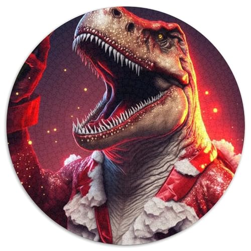 Puzzle für Erwachsene, 1000 Teile, Weihnachts-Dinosaurier-Puzzle aus Pappe, perfekt für Halloween, Weihnachten, Geburtstagsgeschenk, 67,5 x 67,5 cm von LGSHENG