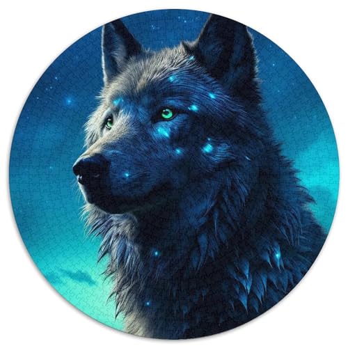 Puzzle für Erwachsene, 1000 Teile, Wolf-Papierpuzzle, interaktives Familienspiel, Denksportaufgabe als Geschenk, Lernspielzeug (67,5 x 67,5 cm) von LGSHENG