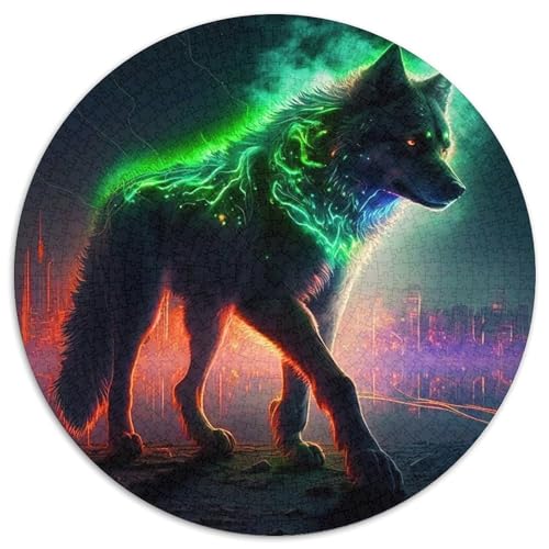 Puzzle für Erwachsene, 1000 Teile, Wolf-Puzzle, Familienaktivitätsspiel für Teenager, anspruchsvolles Denkspiel (67,5 x 67,5 cm) von LGSHENG