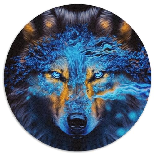 Puzzle für Erwachsene, 1000 Teile, Wolf-Puzzle aus Pappe, perfekt für Halloween, Weihnachten, Geburtstagsgeschenk, 67,5 x 67,5 cm von LGSHENG