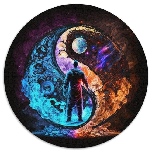 Puzzle für Erwachsene, 1000 Teile, Yin und Yang, rund, Denksportaufgabe, interaktives Familienspiel, geeignet für Kinder ab 14 Jahren, 67,5 x 67,5 cm Puzzle für Erwachsene, 1000 Teile, Yin und Yang, rund, Denksportaufgabe, interaktives Familienspiel, geeignet für Kinder ab 14 Jahren, 67,5 x 67,5 cm von LGSHENG