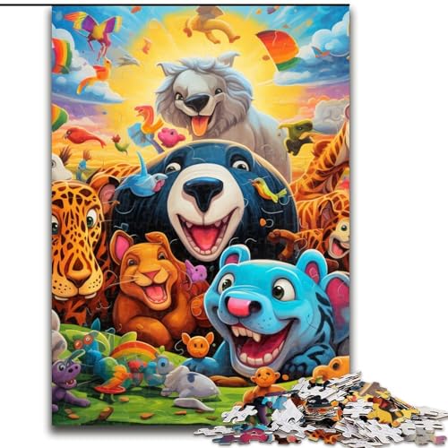 Puzzle für Erwachsene, 1000 Teile, afrikanische Tiere, perfekt für Teenager und Familienspaß, Geburtstag (Größe: 26x38cm) von LGSHENG