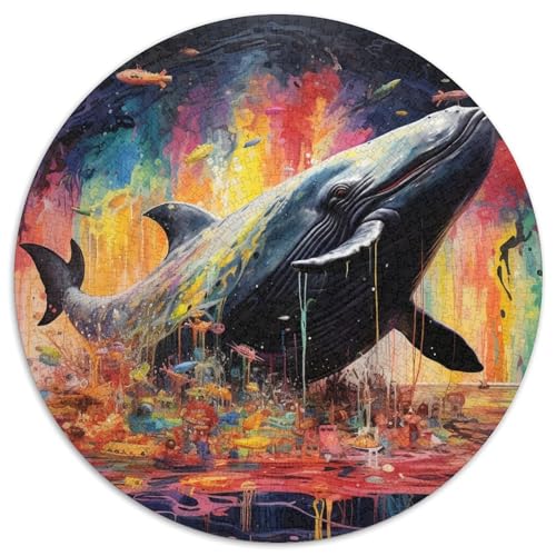 Puzzle für Erwachsene, 1000 Teile, buntes Blauwal-Papierpuzzle, interaktives Familienspiel, Denksportaufgabe, Geschenk, Lernspielzeug (67,5 x 67,5 cm) von LGSHENG