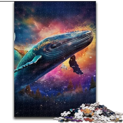 Puzzle für Erwachsene, 1000 Teile, buntes Blauwal-Puzzle, anspruchsvolles Denkspiel für Teenager, perfekt als Heimdekoration oder Geschenk (Größe: 26x38cm) von LGSHENG