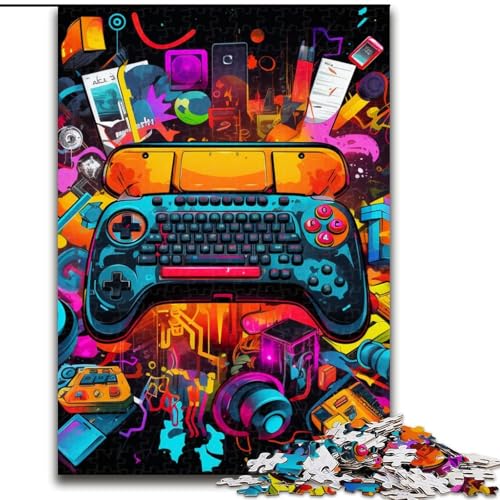 Puzzle für Erwachsene, 1000 Teile, buntes Gamepad-Puzzle, anspruchsvolles Denkspiel für Teenager, perfekt als Heimdekoration oder Geschenk (Größe: 26x38cm) von LGSHENG