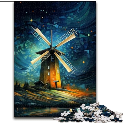 Puzzle für Erwachsene, 1000 Teile, buntes Windmühlen-Puzzle, anspruchsvolles Denkspiel für Teenager, perfekt als Heimdekoration oder Geschenk (Größe: 26x38cm) von LGSHENG