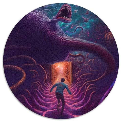 Puzzle für Erwachsene, 1000 Teile, exotisches Monster, rund, interaktives Familienspiel, Denksportaufgabe, Lernspielzeug, 67,5 x 67,5 cm Puzzle für Erwachsene, 1000 Teile, exotisches Monster, rund, interaktives Familienspiel, Denksportaufgabe, Lernspielzeug, 67,5 x 67,5 cm von LGSHENG