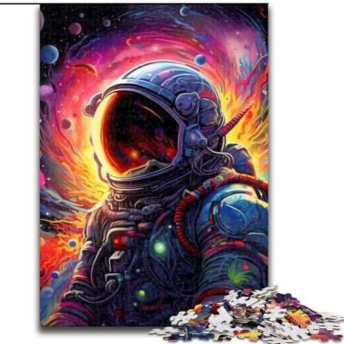 Puzzle für Erwachsene, 1000 Teile, farbenfrohes Astronauten-Puzzle, ideal für Teenager und Sammler, Reisegeschenk, Familienaktivität (Größe: 26x38cm) von LGSHENG