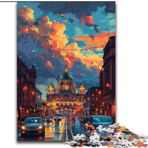 Puzzle für Erwachsene, 1000 Teile, farbenfrohes Taj Mahal-Puzzle, Familienaktivitätsspiel für Teenager, anspruchsvolles Denkspiel (Größe: 50x75cm) von LGSHENG