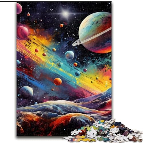 Puzzle für Erwachsene, 1000 Teile, farbenfrohes Universum-Puzzle, anspruchsvolles Denkspiel, Familienaktivität, Heimdekoration, (Größe: 50x75cm) von LGSHENG