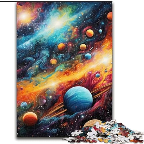 Puzzle für Erwachsene, 1000 Teile, farbenfrohes Universum-Puzzle, anspruchsvolles Denkspiel für Teenager, Spaß für den Spieleabend mit der Familie (Größe: 26x38cm) von LGSHENG