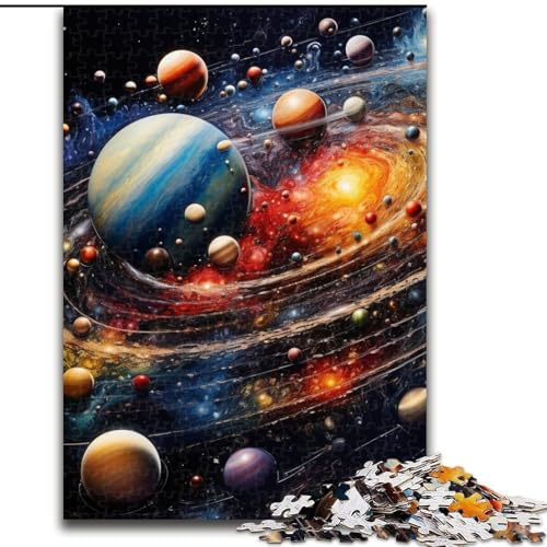 Puzzle für Erwachsene, 1000 Teile, farbenfrohes Universum-Puzzle, anspruchsvolles Denkspiel für Teenager, perfekt als Heimdekoration oder Geschenk (Größe: 26x38cm) von LGSHENG
