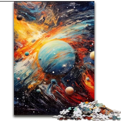 Puzzle für Erwachsene, 1000 Teile, farbenfrohes Universum-Puzzle, anspruchsvolles Denkspiel für Teenager, perfekt als Heimdekoration oder Geschenk (Größe: 50x75cm) von LGSHENG